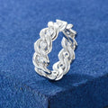 Moissanite VVS1 925 Silver Opulence Kubansk Ring (Klarar Diamanttest)