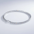 2MM Moissanit VVS1 925 sølv tennisarmbånd (består diamanttester)